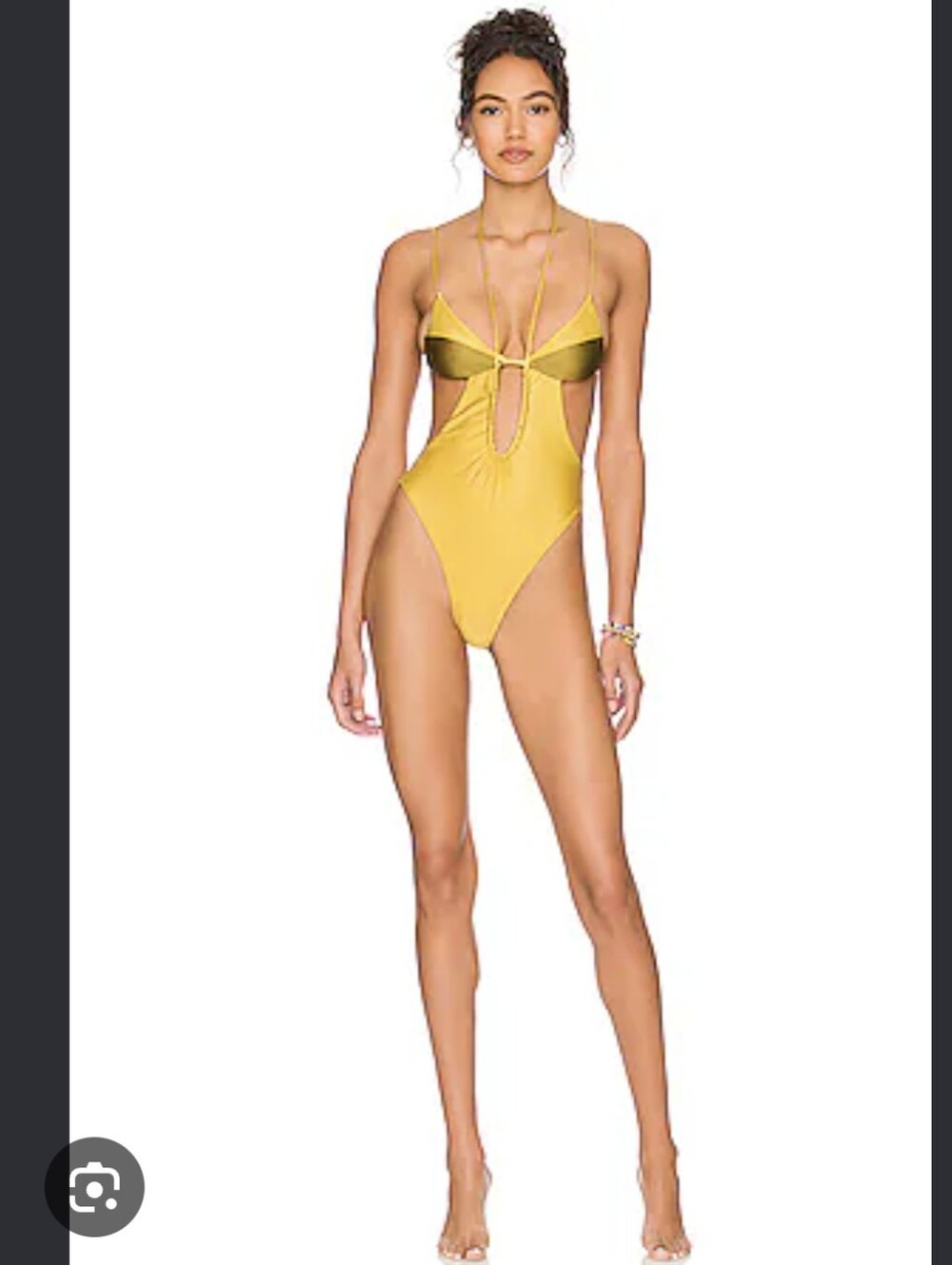 NWOT Lovewave Edwina One Piece Swimsuit Chartreuse & Olive XL Revolve